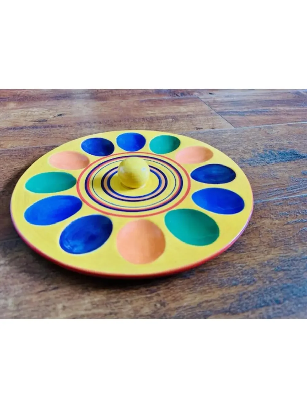 Handpainted Exclusive Pacific Rim Ceramic Egg Plate